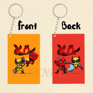 Deadpool & Wolverine KO 2 Side MDF Keychain