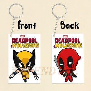 Deadpool & Wolverine Chibi 2 Side MDF Keychain