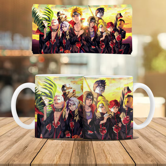 All Member of Akatsuki White Ceramic Coffee Mug