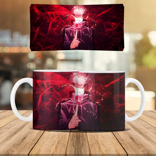 Jujutsu Kaisen Gojo Red White Ceramic Coffee Mug