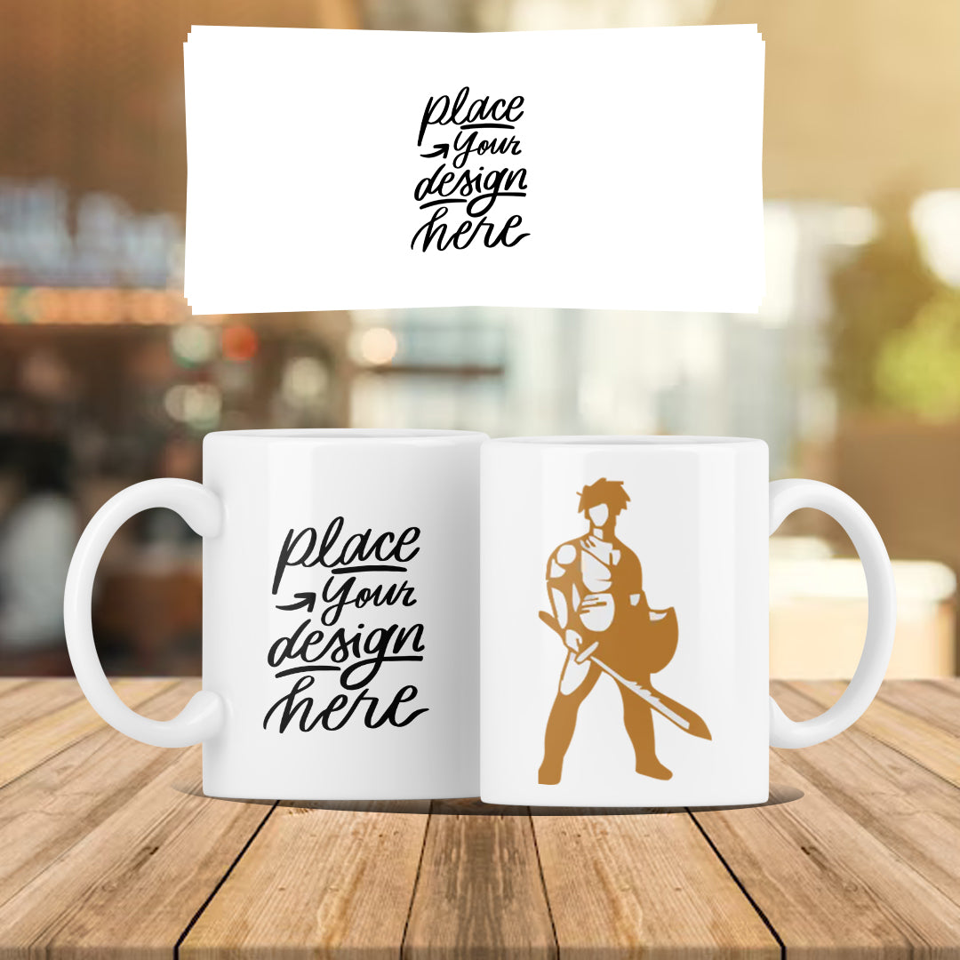 Custom Design White Ceramic Coffee Mug