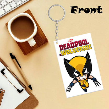 Deadpool & Wolverine Chibi 2 Side MDF Keychain