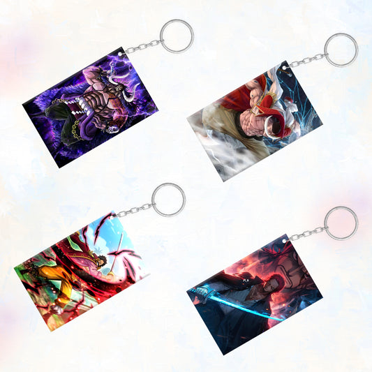 One Piece 01 Anime Unique Style 4 pcs Combo Keychain